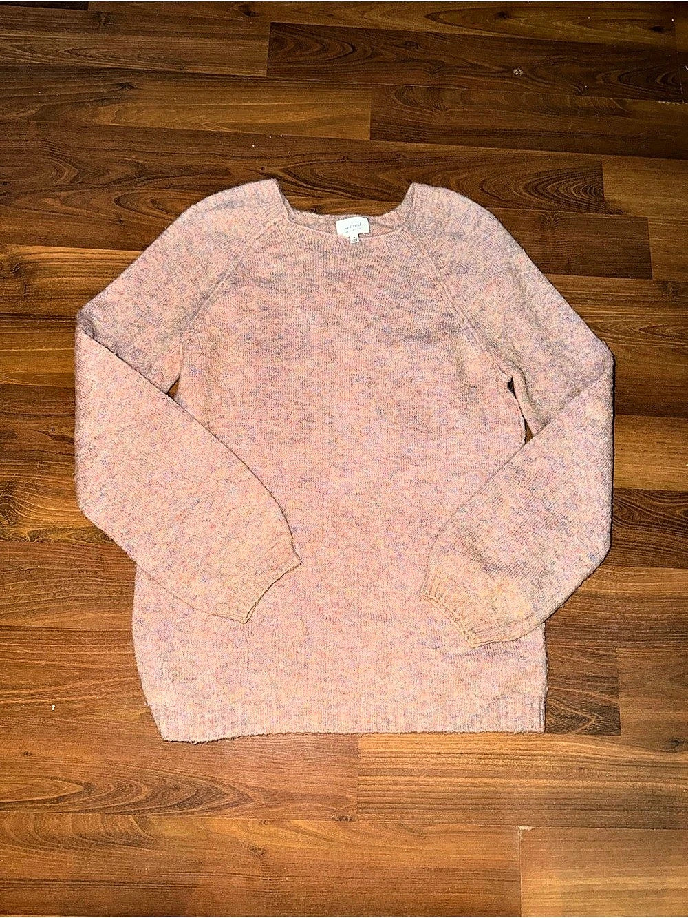 Wilfred Blush Pink Raglan Balloon Sleeve Knit Sweater